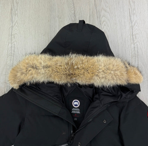 Canada Goose Men’s Black Carson Parka Jacket With Fur - Small Fusion