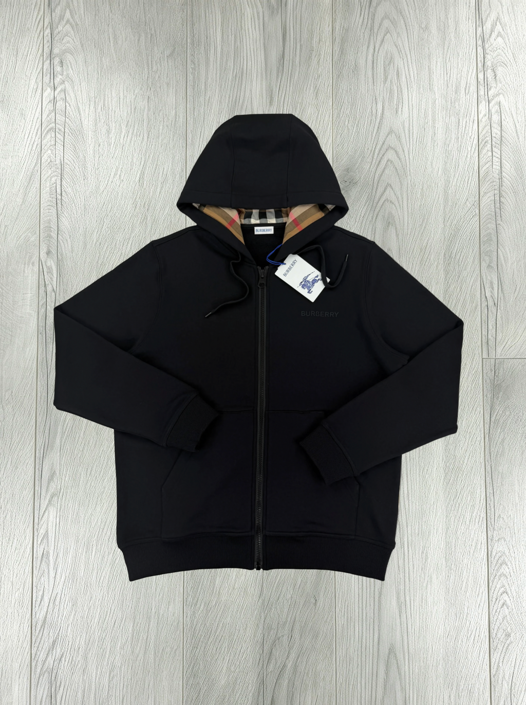 Burberry Men’s Black Zip-up Hoodie