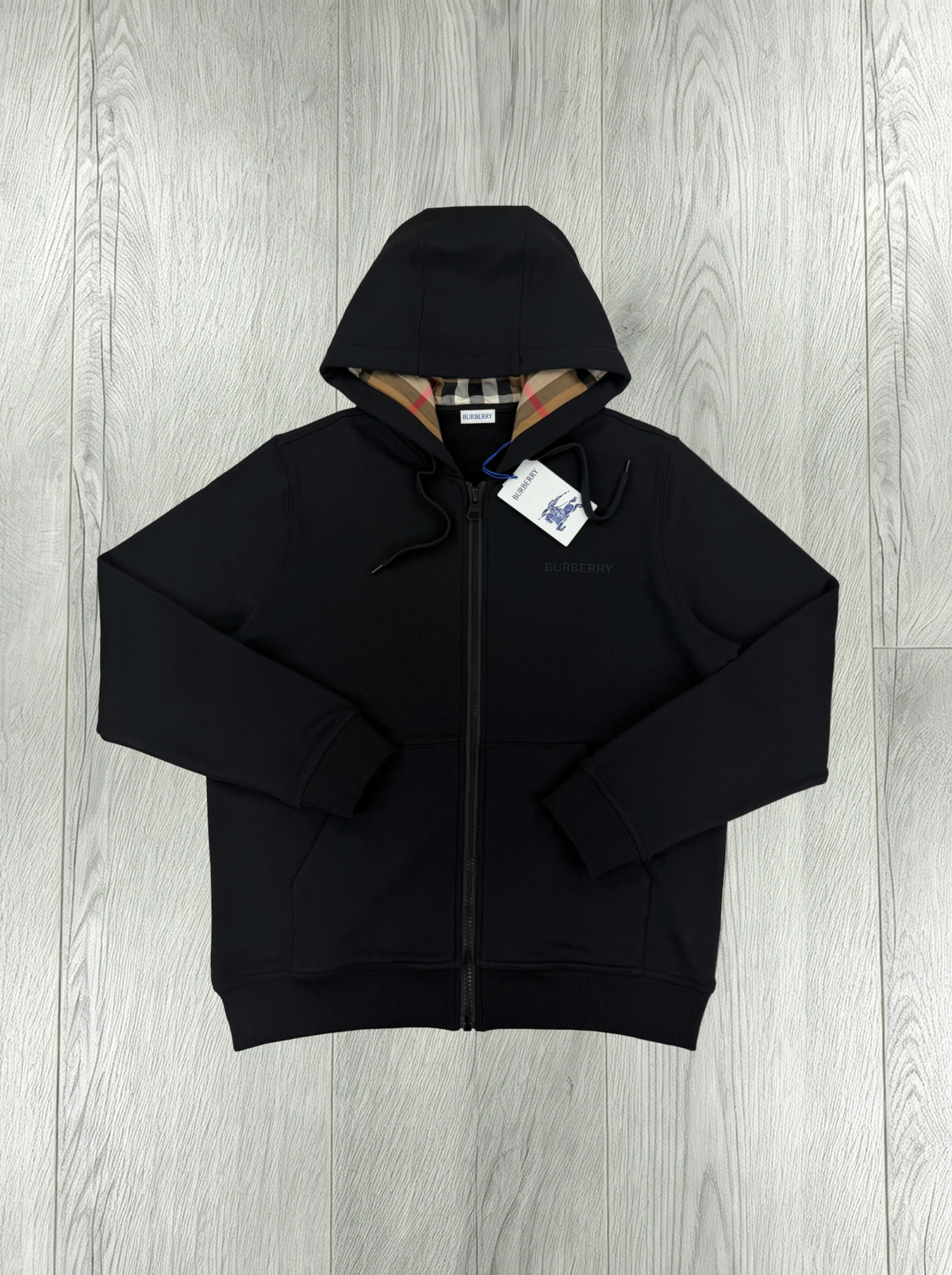 Burberry Men’s Black Zip-up Hoodie