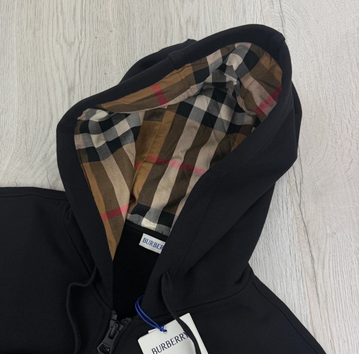 Burberry Men’s Black Zip-up Hoodie