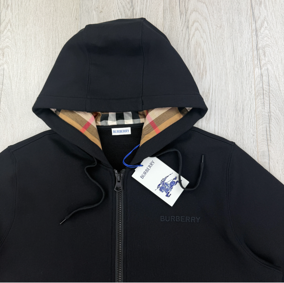 Burberry Men’s Black Zip-up Hoodie
