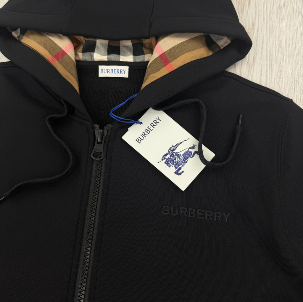 Burberry Men’s Black Zip-up Hoodie