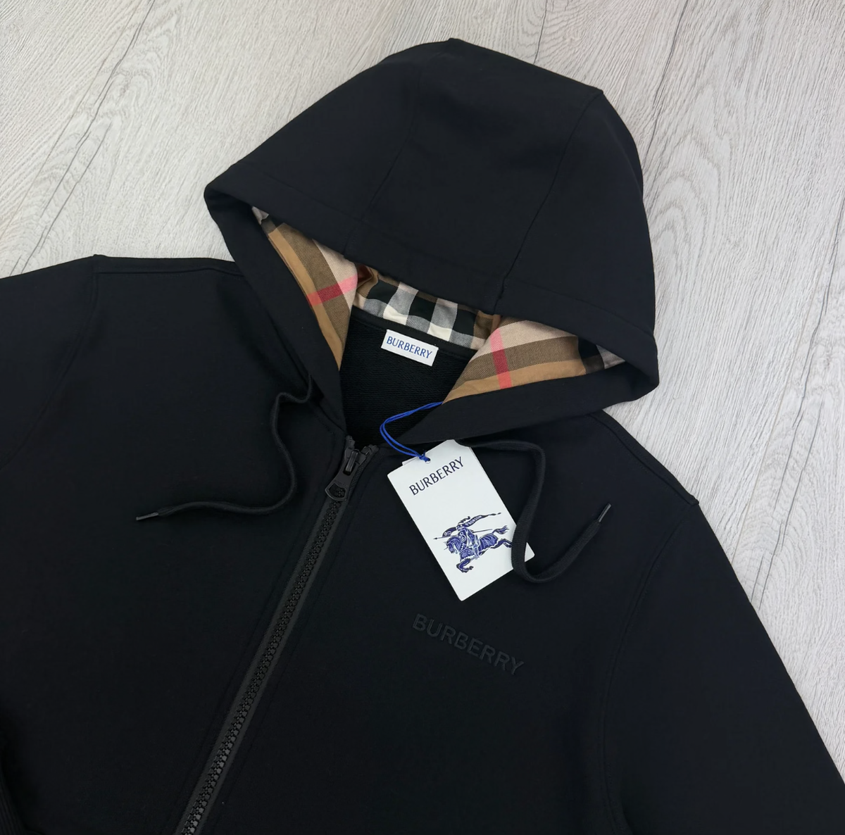Burberry Men’s Black Zip-up Hoodie